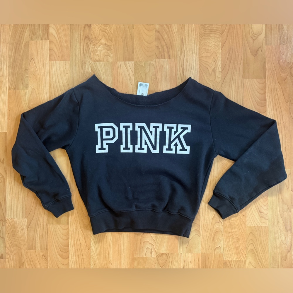Victoria’s Secret PINK Cropped Crewneck Top black size XS